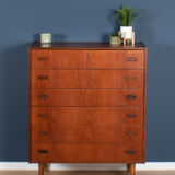 Teak 1960s Danish Mid Century Chest Of Drawers
