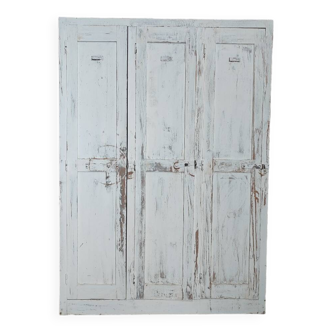 Weathered wooden locker