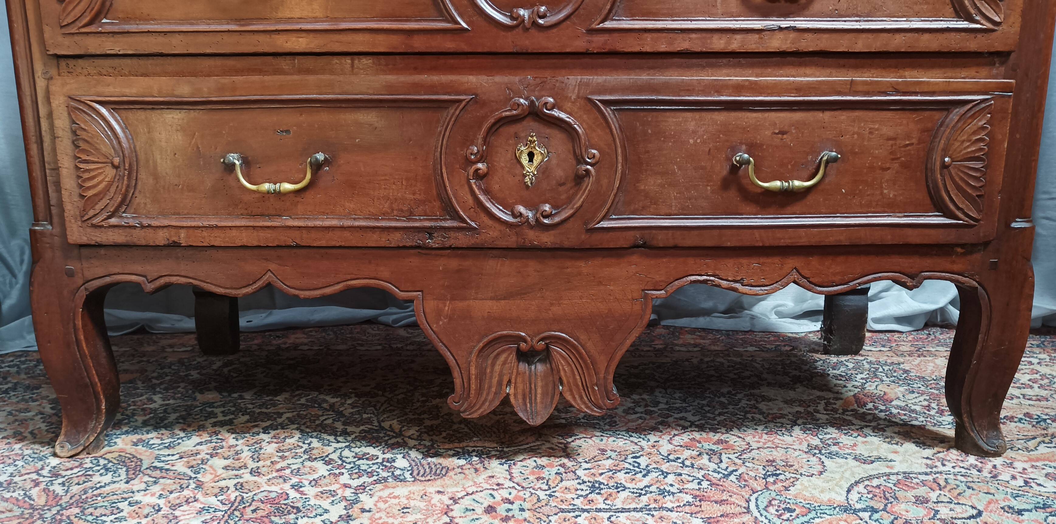 Louis XV walnut chest of drawers