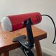 Vintage red metal clip lamp
