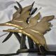Hollywood regency brass wall sculpture birds