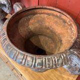 Pair of cast iron planters