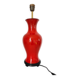 Red ceramic lamp base 53 cm high