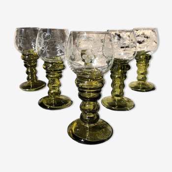 Verres de moselle en crystal