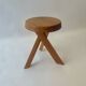 Tabouret vintage S31 en orme massif de Pierre Chapo vers 1970