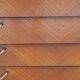 Vintage chest of drawers from the 50s 4 drawers feet compass and mahogany fins