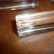Pot carré avec porte-couteaux en verre