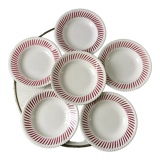 lot of 6 hollow plates FB Badonviller serrated years 30-40