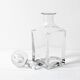 Carafe à whisky en cristal du milieu du siècle : carafe à liqueur en verre italien, années 1960