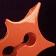 Abstract Orange Ceramic Sculptural Vase, Postmodern / Space Age, Italy, 1980