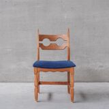 6 oak mid-century dining chairs