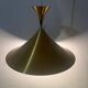 Gold-tone metal pendant light, 1960s