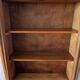 Solid cherry wood wall display case from the 50s