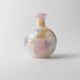 Milky White Murano Glass Vase with Pastel Dots Italian 1980s Vintage Table Decor
