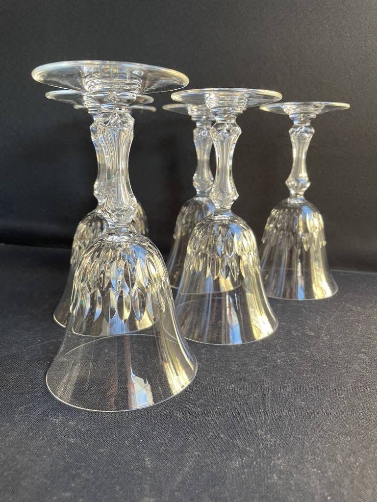 6 Saint Louis water glasses cut Lozère service stamped