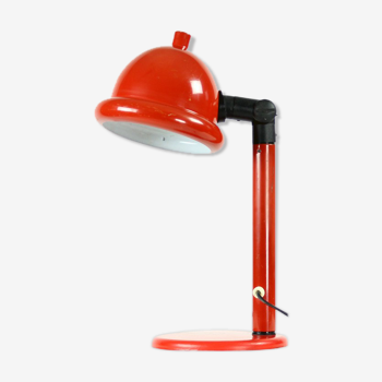 Lampe de table en métal rouge, Tchécoslovaquie années 1960