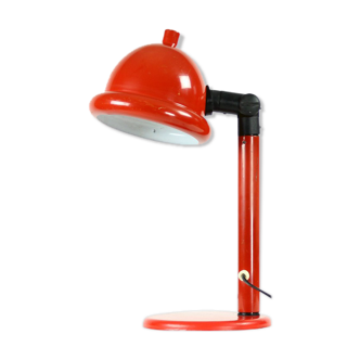 Lampe de table en métal rouge, Tchécoslovaquie années 1960