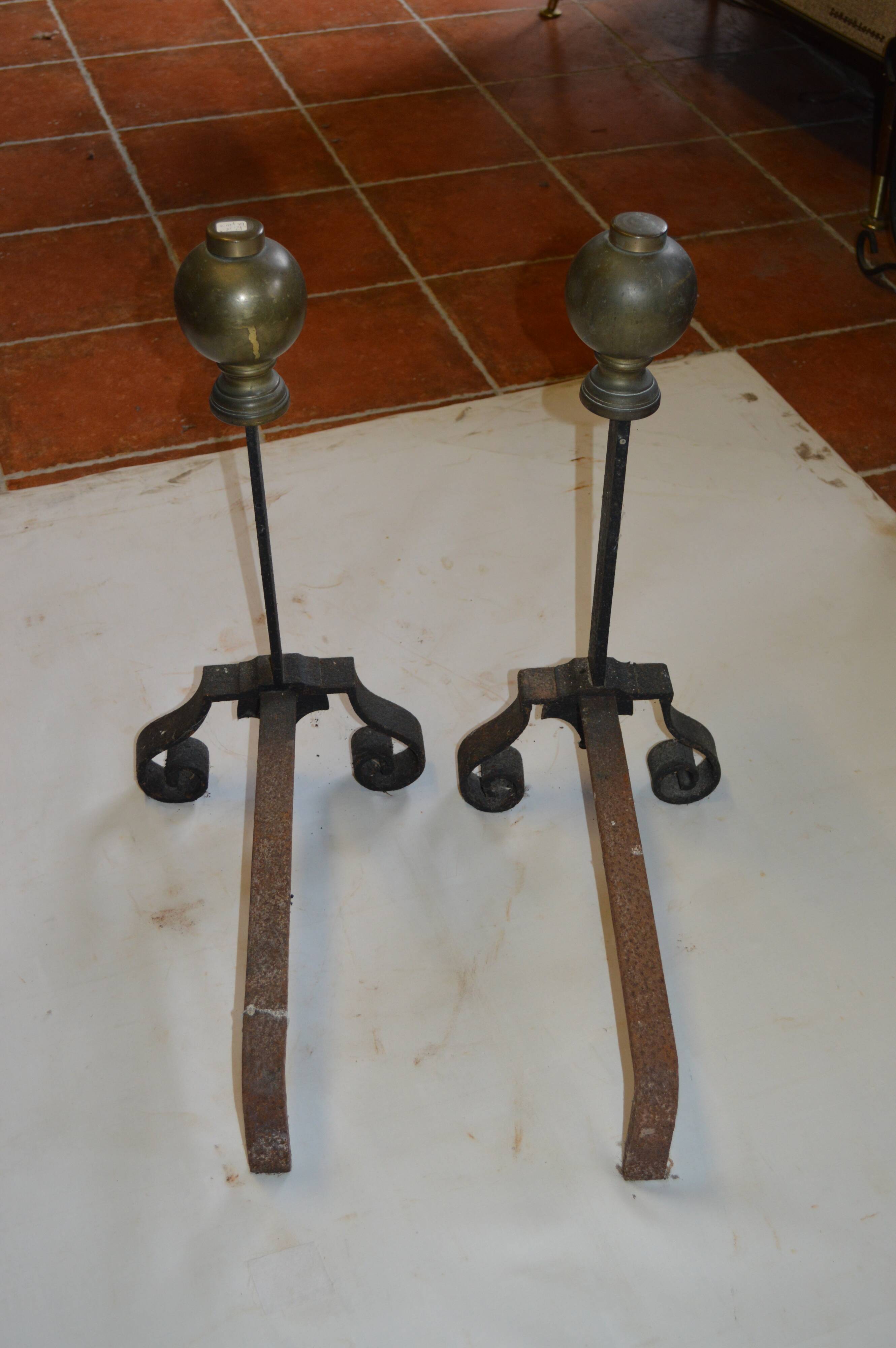 Wrought iron and brass channels