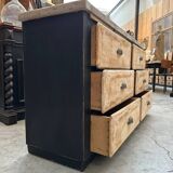 Old workshop furniture with 6 drawers.