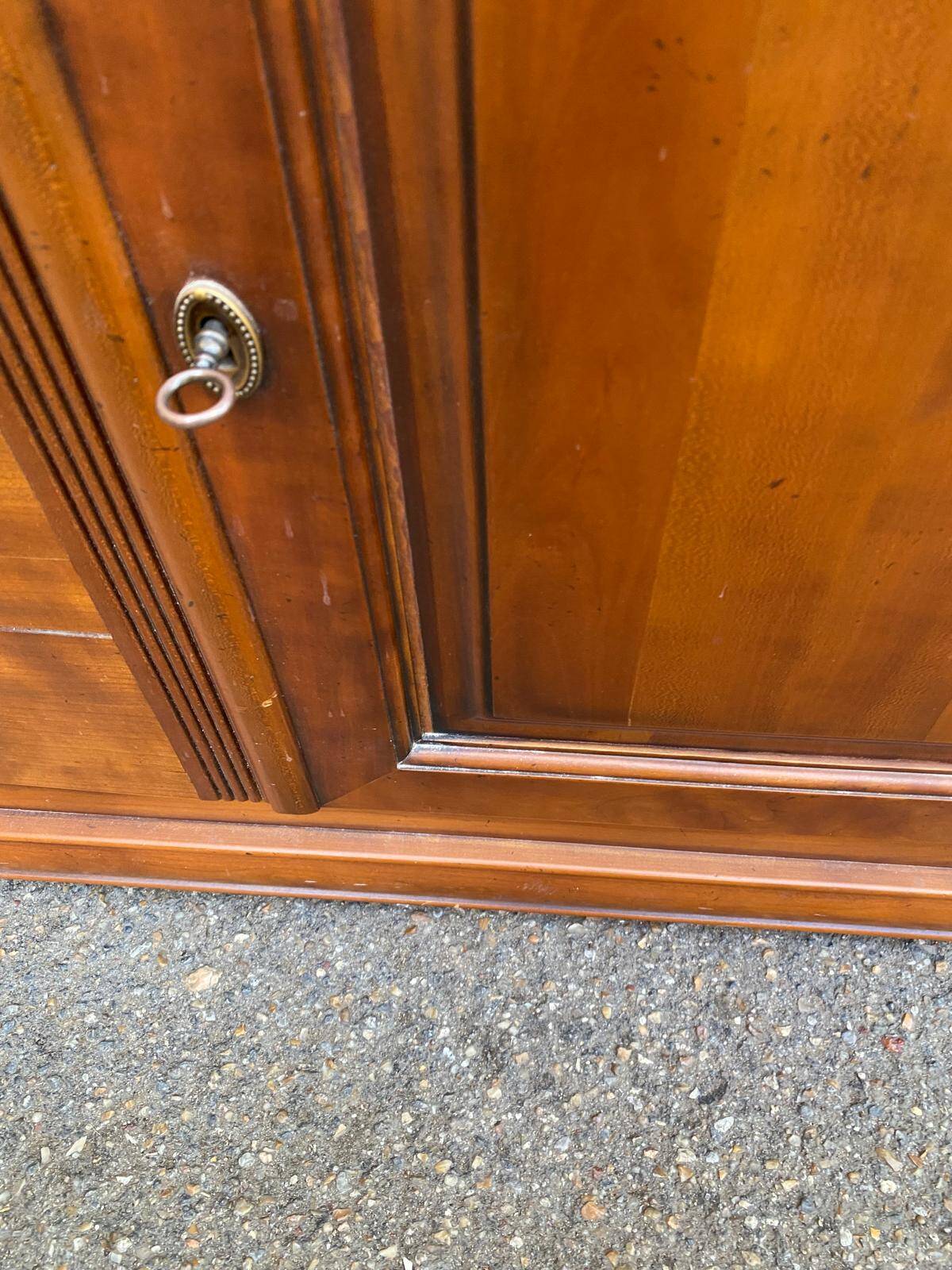 Solid wood shoe cabinet Louis Philippe Directoire 80s