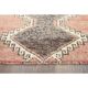1970s Turkish Oushak Handmade Wool Cotton Orange Runner Rug 102x381
