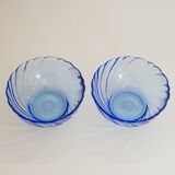 Set of 2 small Duralex blue bowls