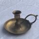 Antique thumb holder, vintage gilded brass cellar rat
