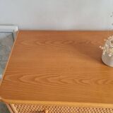 Vintage rattan chest of drawers