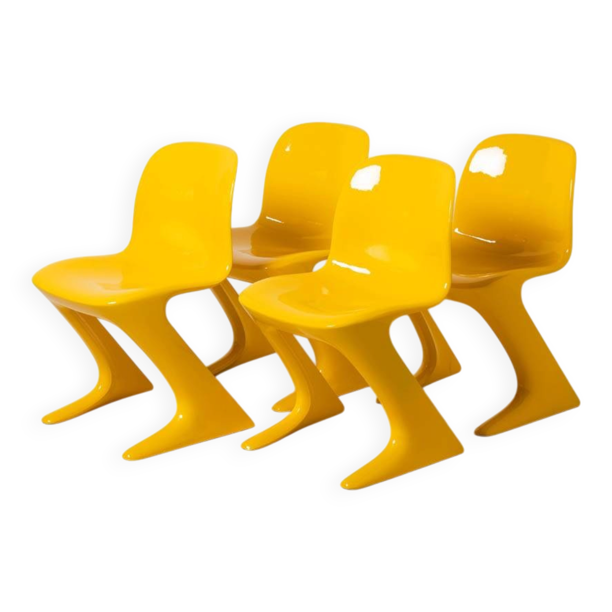 Set of 4 iconic Z-stuhl chairs designed by Ernst Moeckl, Germany 1968