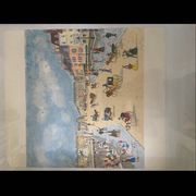 Claude Marin – Beach Scene – Original signed oil painting. Magnificent work.