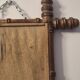 Antique turned wooden mirror in bamboo style, late 19th century A116