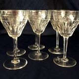 Suite of 6 stemmed glasses for cooked or digestive crystal wine size
