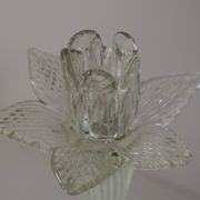 Grand bougeoir Murano transparent ancien
