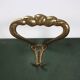 Vintage coat rack in brass, faux leather and glass, Italy, 1950s
