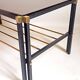 Magazine holder coffee table 1960s smoked glass, metal and brass Width 94.2 cm