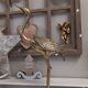 Vintage heron in gilded and solid brass