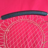 Panier à fruits vintage métal doré