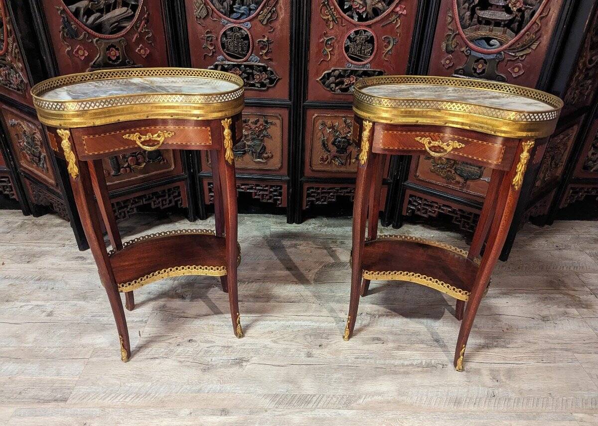 Pair of bedside tables Louis XV style