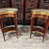 Pair of bedside tables Louis XV style