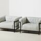 Le Corbusier Pair of LC3 Lounge Chairs for Cassina 1927/1970s