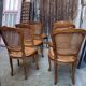 6 chaises cannées style Louis XV