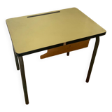 Yellow Formica child school desk
