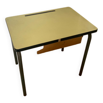 Yellow Formica child school desk