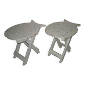 pair of folding stools