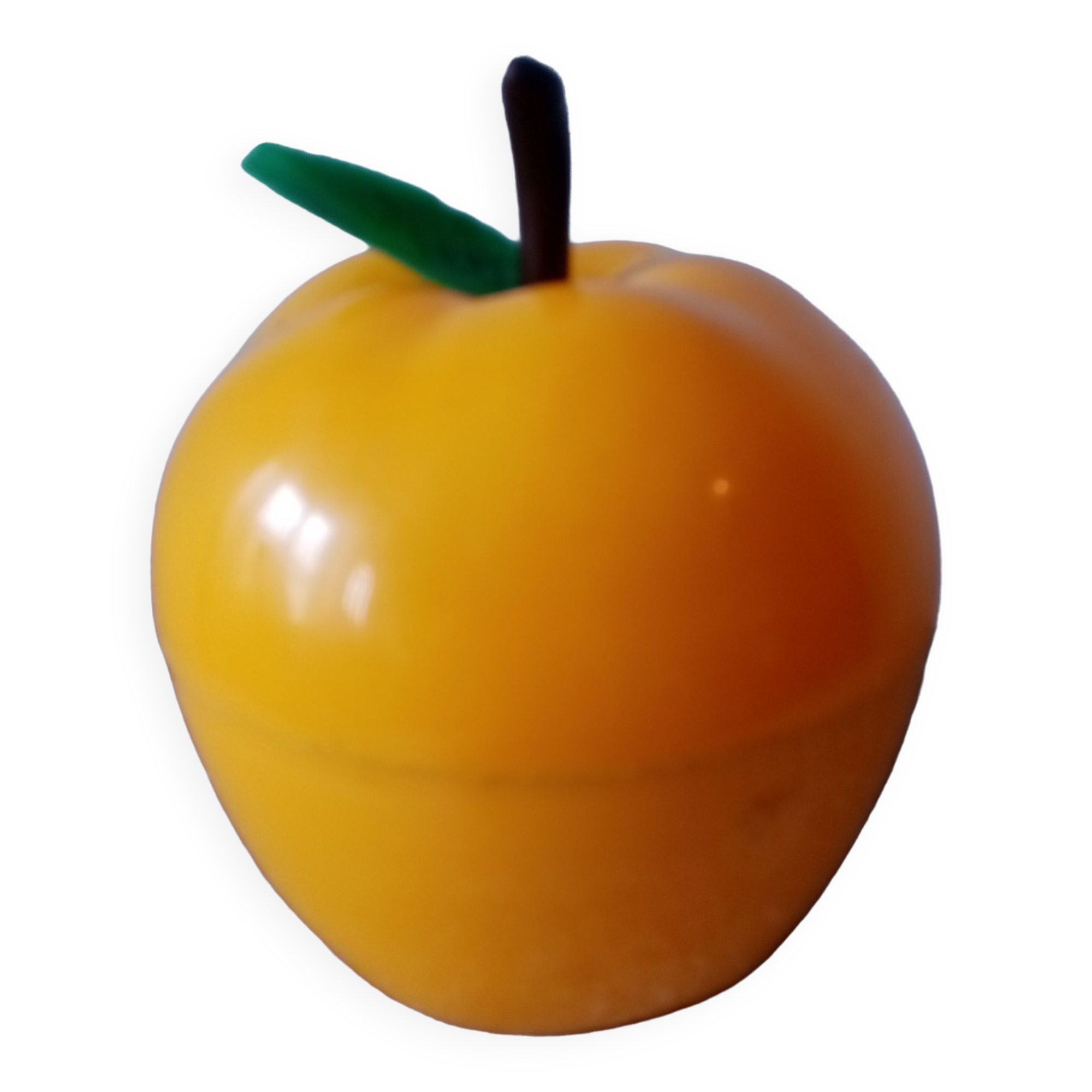 Beautiful and rare glacon apple design in yellow plastic