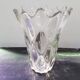 Old transparent molded glass vase bubble shape vintage decoration