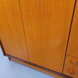 Vintage modernist teak and walnut wardrobe from the 60s and 70s