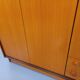 Armoire dressing moderniste vintage en teck et noyer des années 60 70
