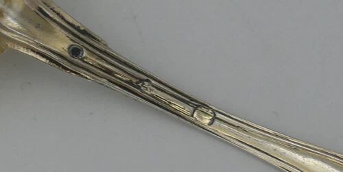 12 teaspoons, coffee, sterling silver Vieillard, vermeil, model Filet droit.