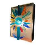 70s glass paste wall lamp